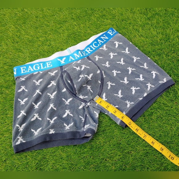 Excellent Used Condition Men's AMERICAN EAGLE blue logo boxer briefs size XL. - Picture 6 of 9